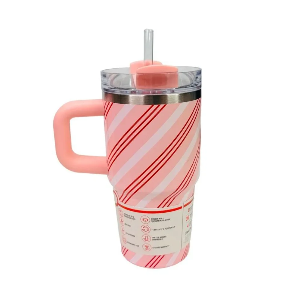 Stanley The FlowState Quencher H2.0 Tumbler - 20 oz / 0.59L - Strawberry Twist - Picture 2 of 3